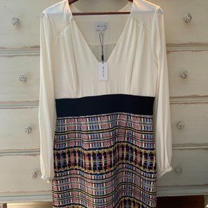 Milly long sleeved mini dress